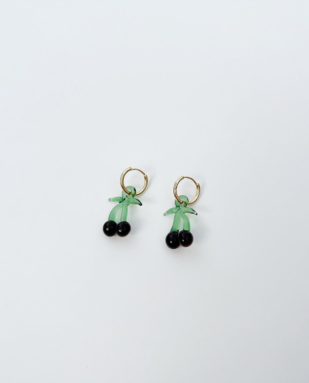 Gold and green acrylic hoops for woman